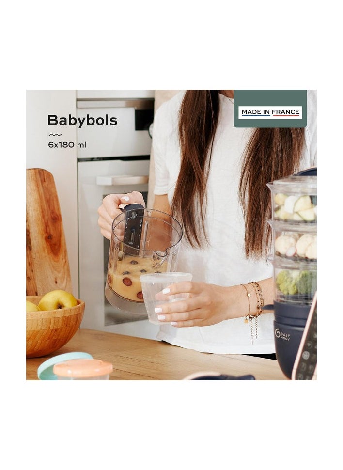 babymoov Airtight Food Storage Containers – 6-Piece Set, 180ml Each, BPA-Free, Leakproof & Freezer-Safe for Baby Food & Meal Prep  - Image 4