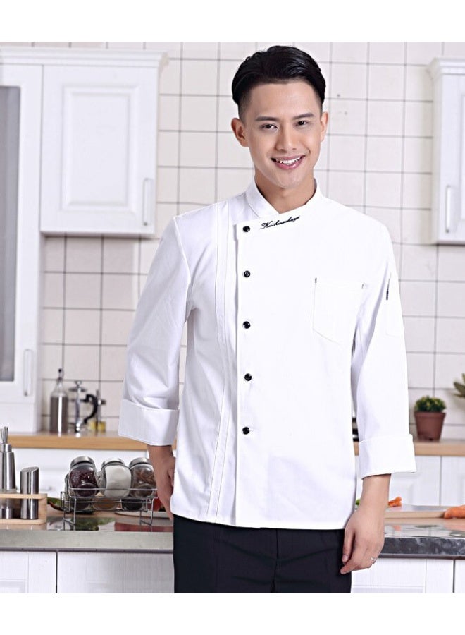 NIBEMINENT Hotel Chef Uniform Clothing Restaurant Rear Kitchen Work Clothes Long Sleeve Cake Shop Pastry Baker Clothing - Image 1