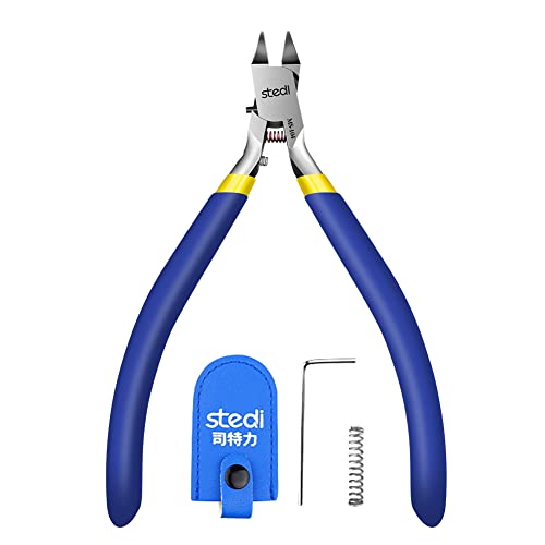 stedi 4.7-inch Model Nipper, with Ultra-thin Single-edge and Blade Case Plastic Model Tools for Gundam Repairing Plastic Model and Fixing，Blue - Image 1