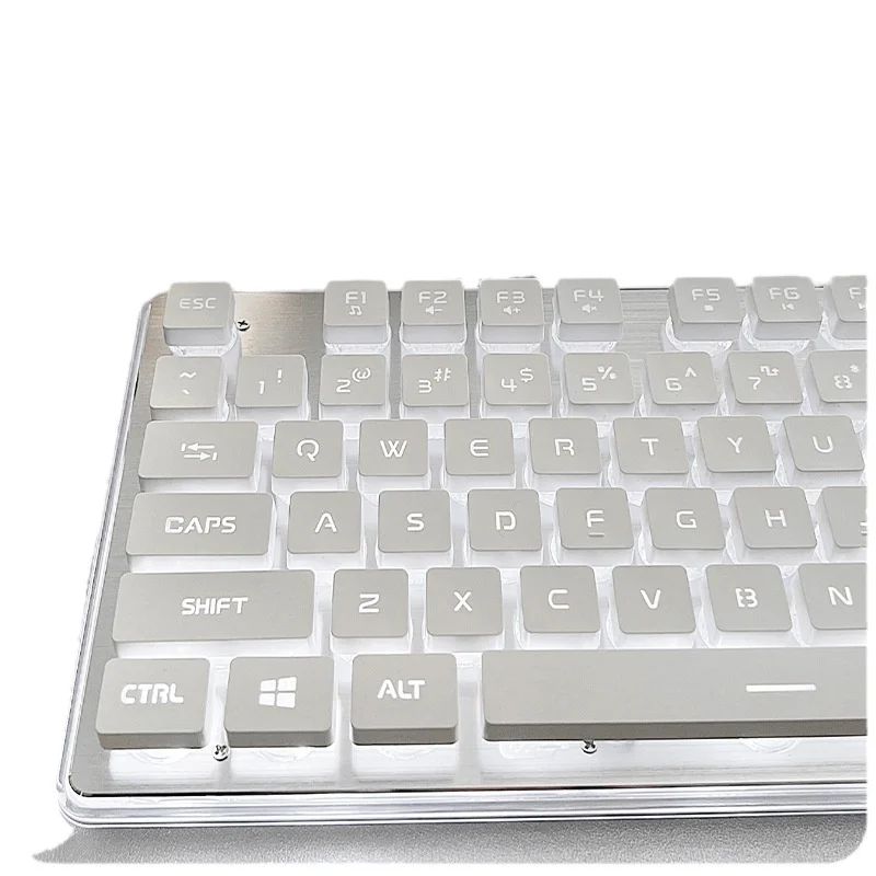 Eweadn Gx710 Silent ABS Mechanical Keyboard Wired Ergonomic Gaming Office Keyboard, White Blue - Image 5
