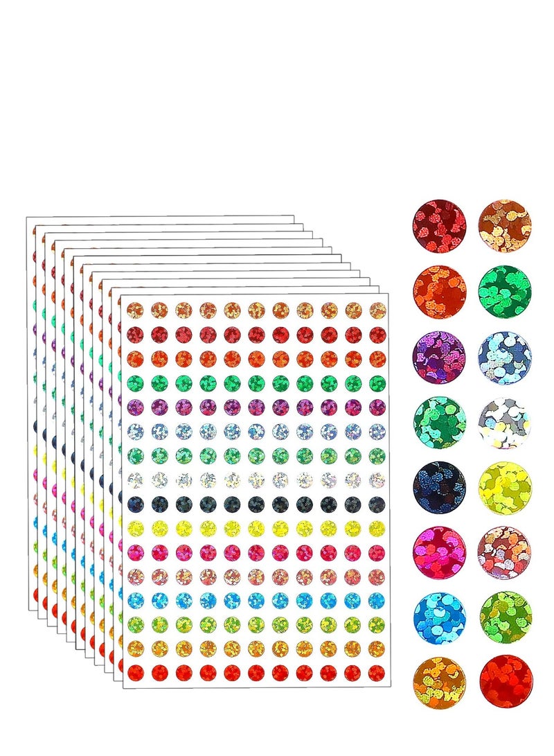 【Value Color Coding Label Set】: You will receive 50 sheets 1/4 inch round dot stickers, 16 color per sheet, 176 pieces per sheet, 8800 pieces in total. - Image 1