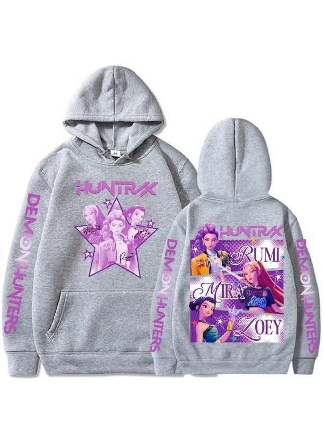 general K-POP: Demon Hunting Girl Group Printed Hoodie suitable for daily outings or styling making fans unable to put it down - Image 1
