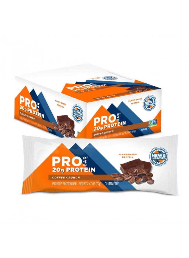 PROBAR PROBAR - PROTEIN Bar, Coffee Crunch, Non-GMO, Gluten-Free, Healthy, Plant-Based Whole Food Ingredients, Natural Energy (12 Count) - Image 1