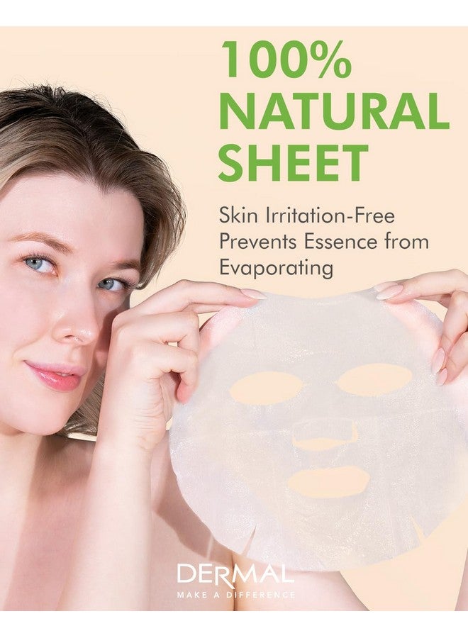 ديرمال قناع الوجه ديرمال بخلاصة الكولاجين والخيار، عبوة من 10 قطع، 23 غرام - قناع ورقي مهدئ ومرطب، لتخفيف الاحمرار وحروق الشمس، محلول يومي للعناية بالبشرة - Image 5