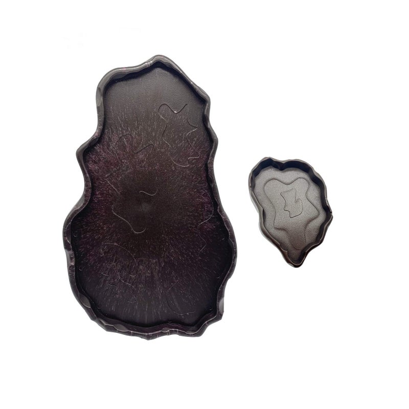 Tfwadmx Reptile Food and Water Bowl Set Luminous Bearded Dragon Dishes Tortoise Feeder Lizard Habitat Large and Small Amphibian Feeding Plates Terrarium DéCor for Turtle Gecko Snake Tegu Iguana 2 Pcs - Image 1