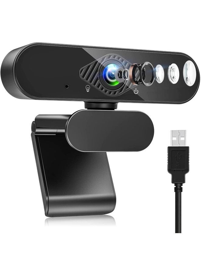 High Definition Network Camera USB 1080P Webcam With Microphone For Computer Live Broadcast Online Class Meeting Manual Focus-Color:Silver-Jerry 1080p - Image 2