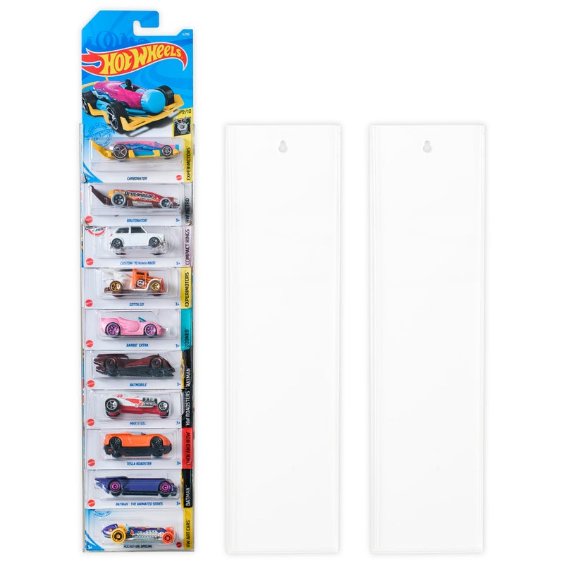 Tapeera Model Car Display Case Wall Mount  Holds Up to 30 Cars  Compatible with Hot Wheels Matchbox Packaged Cars  Diecast Blister Packed Toy Car Organizer Display Shelf Rack Wall Storage 3Pack