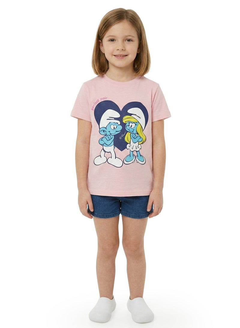 Trucare Toddler Girls Smurfs Graphic T-Shirt - Image 2