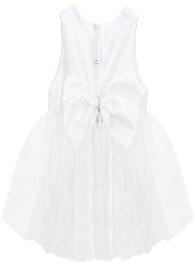 Lilax Baby Girl Lace Tulle Dress Pageant 3 Piece Party Outfit (9-12 Months, White) - Image 4