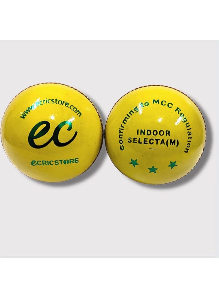 ecrictore Premium Cricket balls Yellow indoor Box of six - Image 1