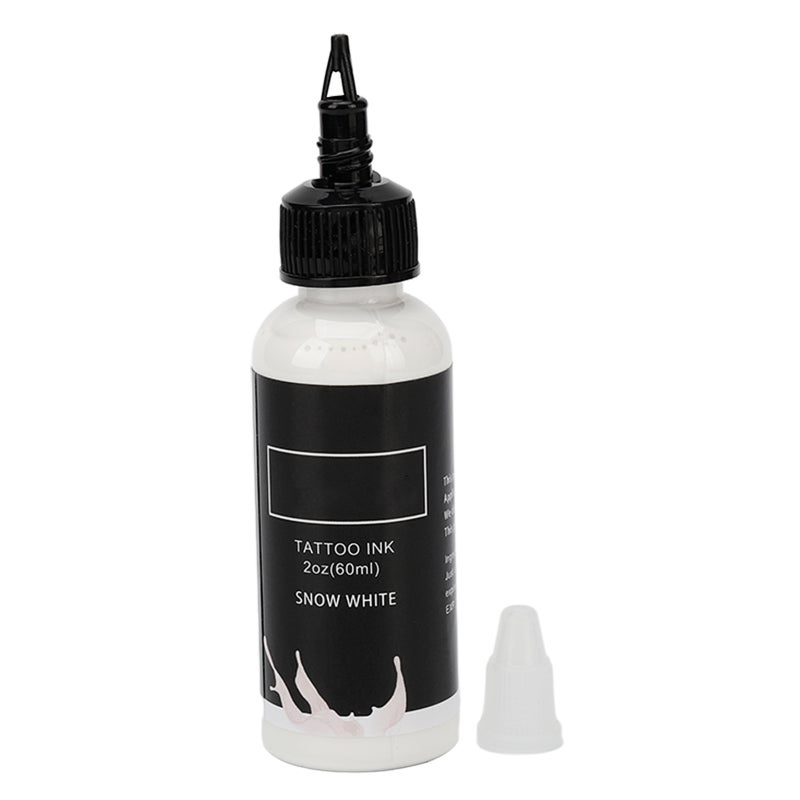 Tattoo Ink Pigment 60ml White - Vibrant Pigmentation Easy Coloring Long Lasting Safe Professional Tattoo Ink for Beginners Artists Practice Skin - Image 3