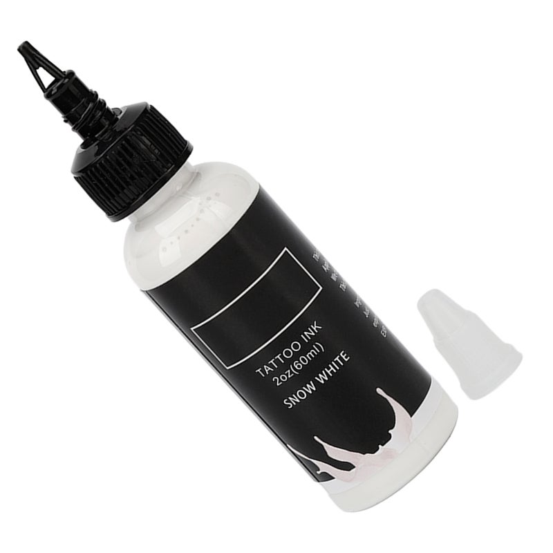 Tattoo Ink Pigment 60ml White - Vibrant Pigmentation Easy Coloring Long Lasting Safe Professional Tattoo Ink for Beginners Artists Practice Skin - Image 4