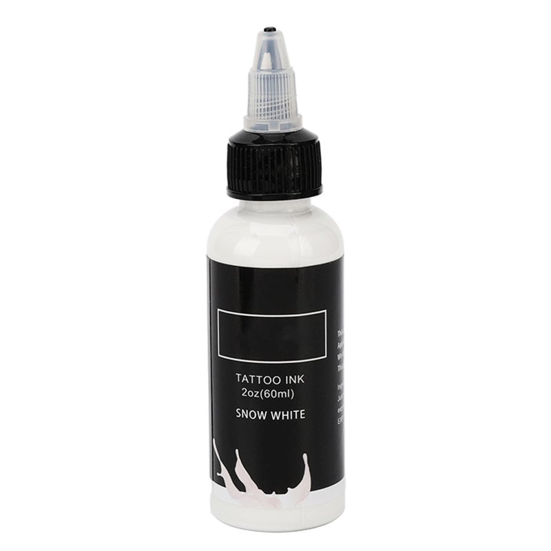 Tattoo Ink Pigment 60ml White - Vibrant Pigmentation Easy Coloring Long Lasting Safe Professional Tattoo Ink for Beginners Artists Practice Skin - Image 2