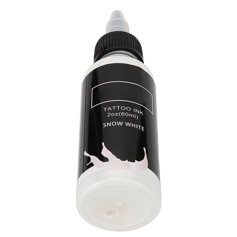 Tattoo Ink Pigment 60ml White - Vibrant Pigmentation Easy Coloring Long Lasting Safe Professional Tattoo Ink for Beginners Artists Practice Skin - Image 5