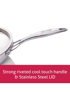 ALDA Alda Triply Stainless Steel Fry Pan 24 Cm with Lid (1.25 LTR)  - Image 2