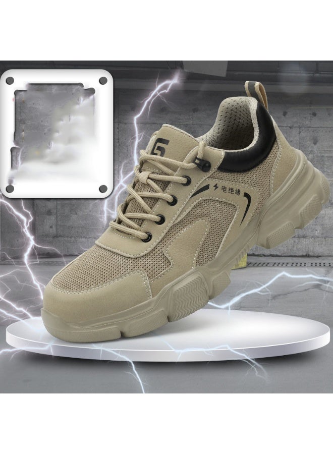 NIBEMINENT Men's Fashion Steel Toe Work Shoes - Breathable Safety Sneakers Lightweight Security Boots  Designer Protective Footwear - Image 1