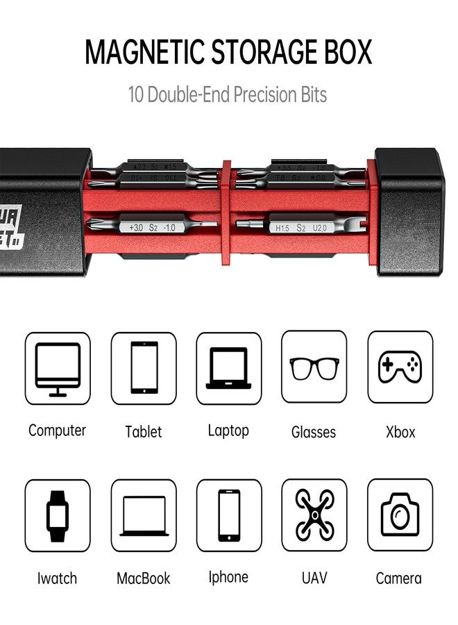 JAKEMY 20-in-1 Metal Precision Screwdriver Set, 10 Pcs Reinforced S2 Steel Precision Double-head Bits, Manual Pen Shaped Screwdriver Kit, Portable Screwdriver Repair Tool Kit - Image 2