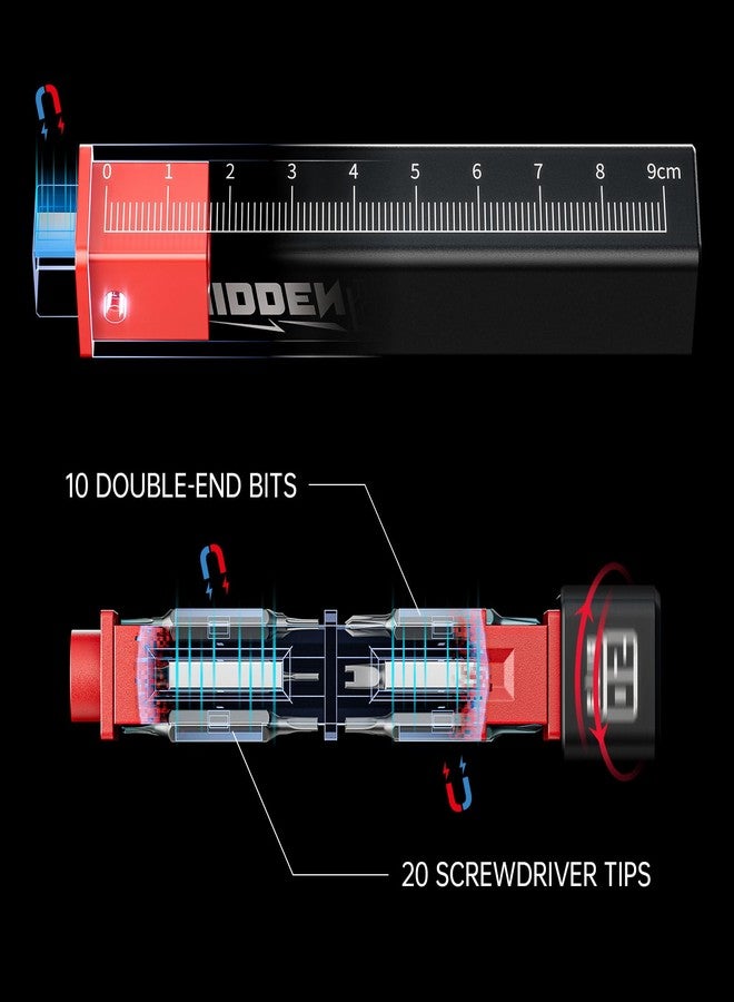 JAKEMY 20-in-1 Metal Precision Screwdriver Set, 10 Pcs Reinforced S2 Steel Precision Double-head Bits, Manual Pen Shaped Screwdriver Kit, Portable Screwdriver Repair Tool Kit - Image 4