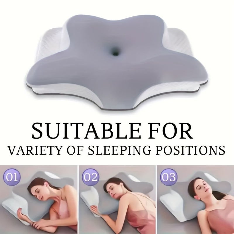 Sky Blue Butterfly Pillow Comfortable for Back Side Sleepers Machine Washable - Image 2