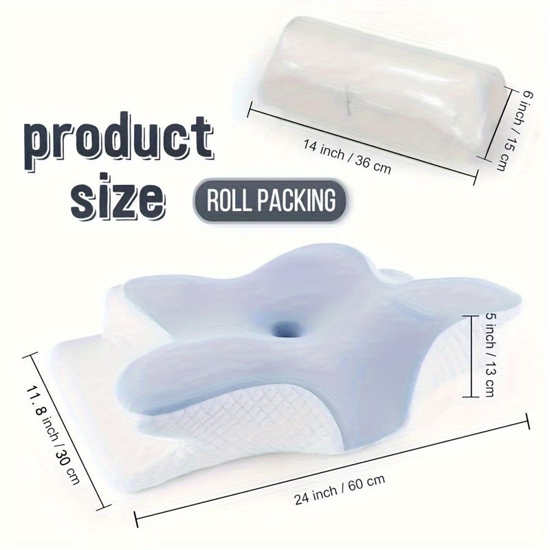 Sky Blue Butterfly Pillow Comfortable for Back Side Sleepers Machine Washable - Image 3