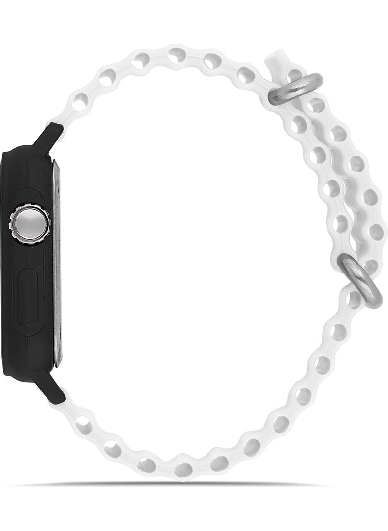 Aqua Di Polo 1987 Unisex White Silicone Digital LED Wristwatch APWR033305  - Image 3