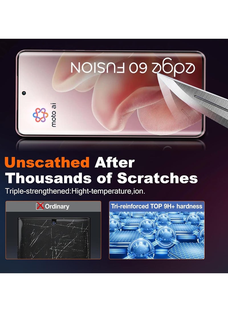 Motorola Moto Edge 60 Fusion Screen Protector Tempered Glass and Camera Screen Protector Full Cover Screen Protector 9H Hardness Fingerprint Resistant - Image 2