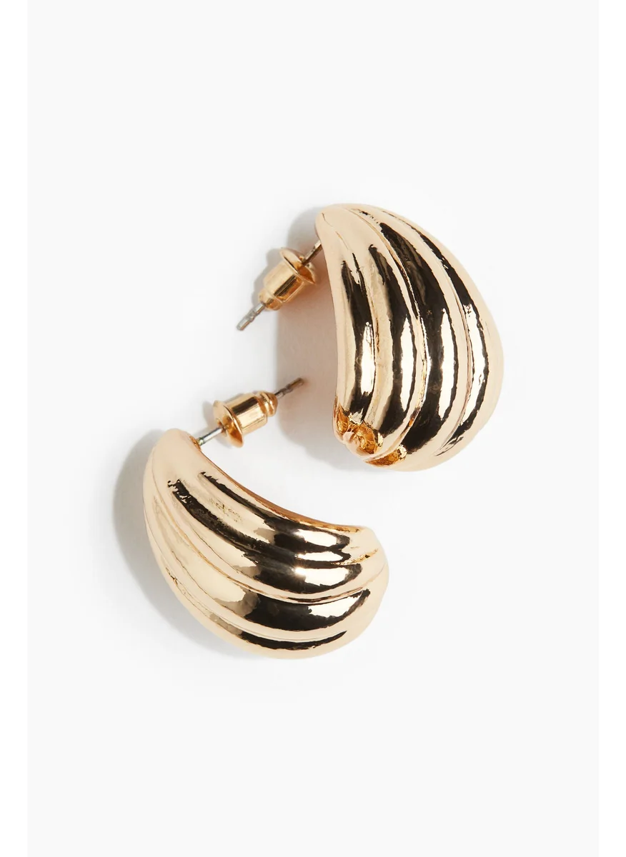 H&M Fluted Hoop Earrings