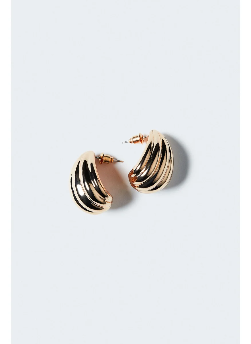 اتش اند ام Fluted Hoop Earrings