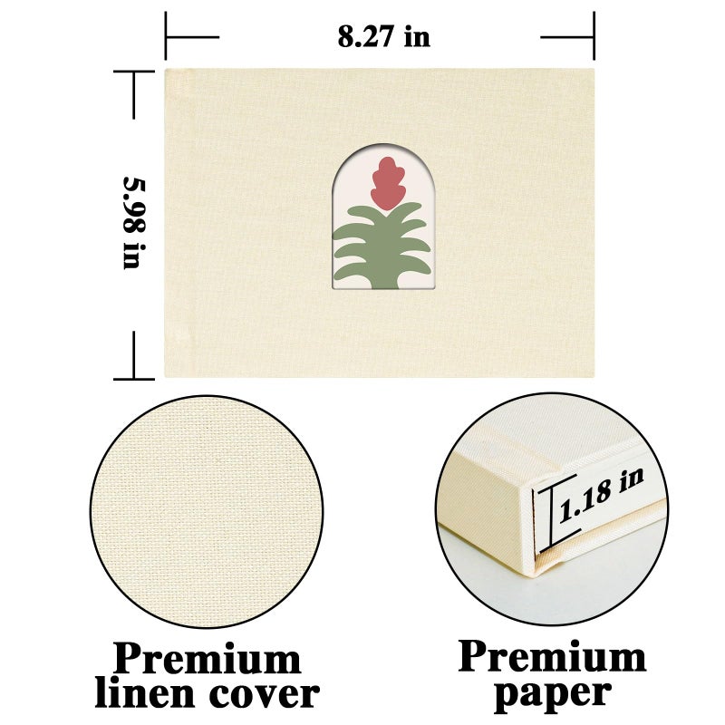 Vienrose Mini Photo Album - 52 Pocket Fits Instant Camera (12, 11, 9, 8, 90, 25), Polaroid Snap PIC-300, Kodak Mini 3-Inch Film, Beige - Image 4