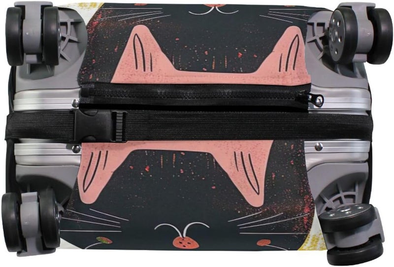 Cat Luggage Cover for Suitcase, Elastic Travel Protector with Zipper, Washable Anti-Scratch Dustproof Luggage Sleeve Fits 22-24 Inch - Image 3