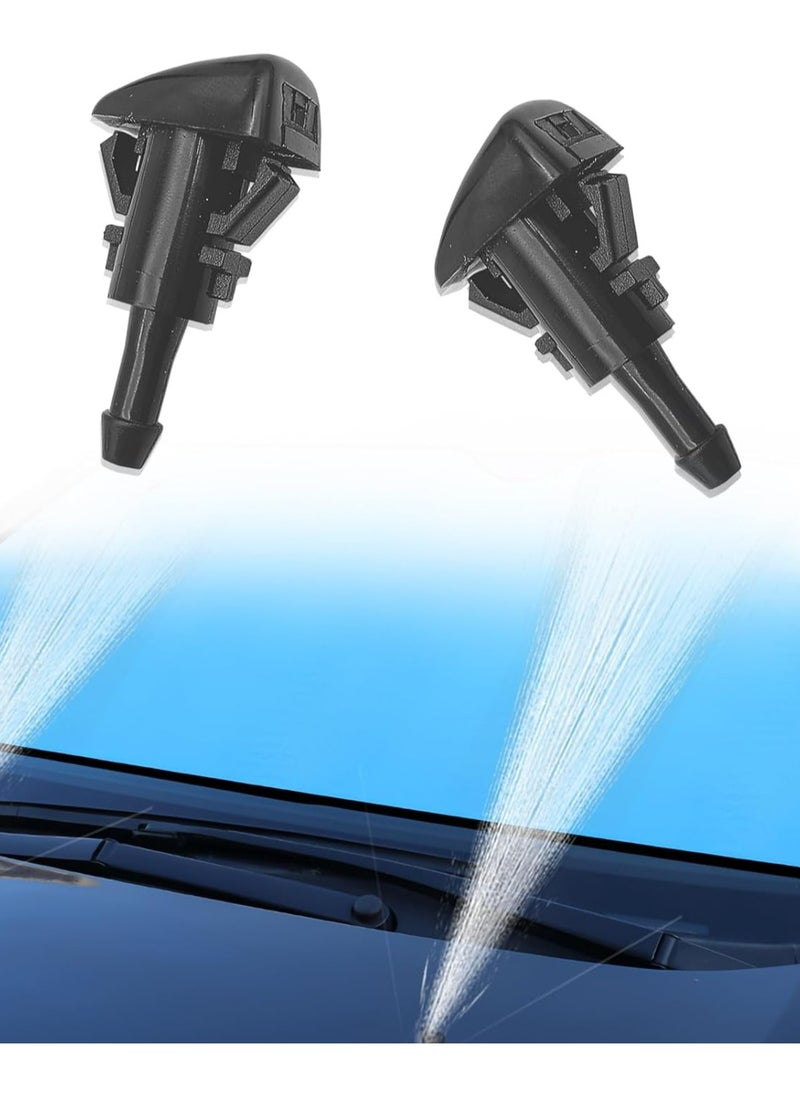 TLAXCA - 2PCS Front Windshield Washer Nozzles, Windshield Wiper Sprayer Nozzle Jet Kit Replacement for Chrysler, Dodge, Jp, Ram Replaces 4805742AB, 4805742AC, 5113049AA, 55077460AA, 5303833AA - Image 1