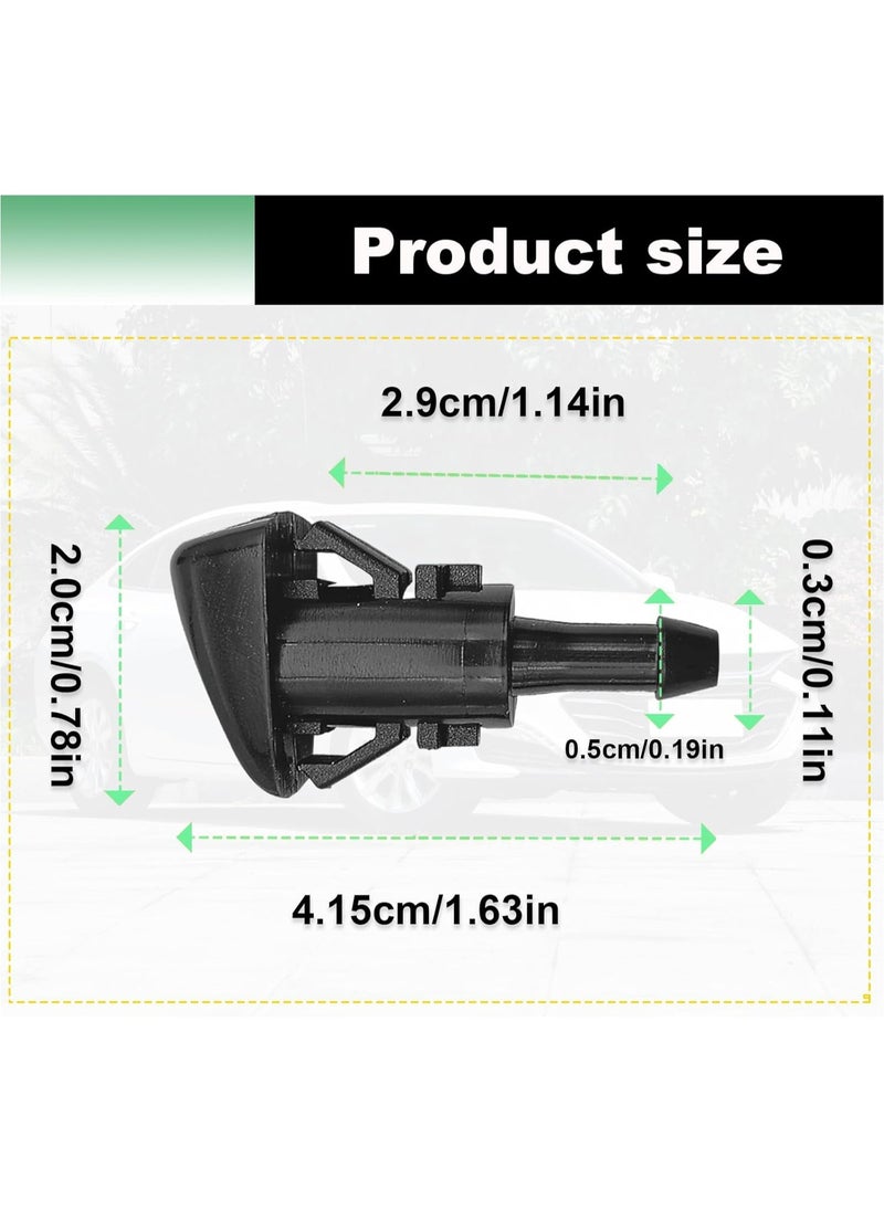 TLAXCA - 2PCS Front Windshield Washer Nozzles, Windshield Wiper Sprayer Nozzle Jet Kit Replacement for Chrysler, Dodge, Jp, Ram Replaces 4805742AB, 4805742AC, 5113049AA, 55077460AA, 5303833AA - Image 1