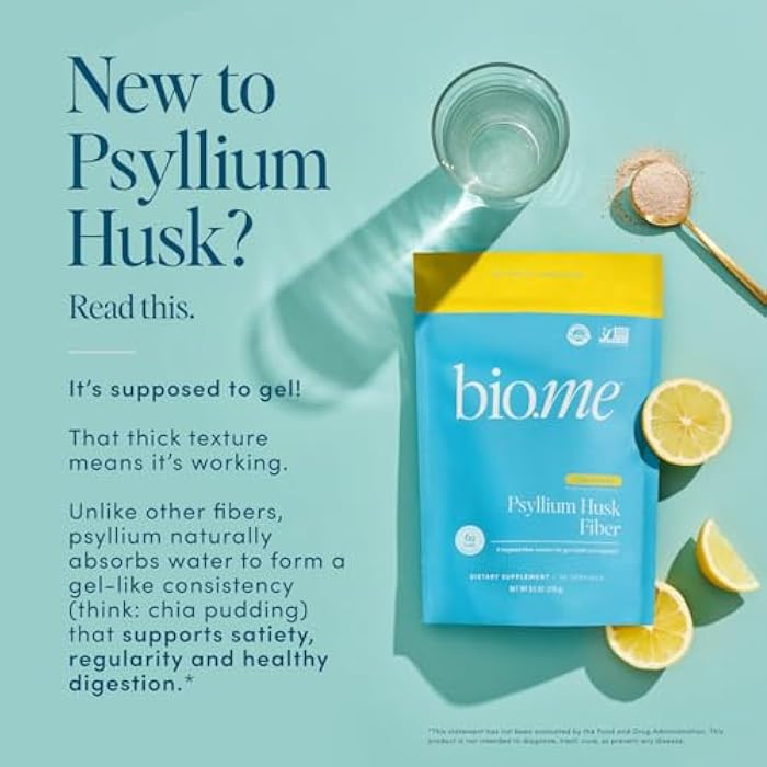 Psyllium Husk Fiber (6g Per Serving) - Psyllium Powder for Digestive Health & Bloating Relief, Sugar Free Lemonade Prebiotic Soluble Fiber Powder, Non-GMO Fiber Supplement, Gluten Free - 30 Servings - Image 3