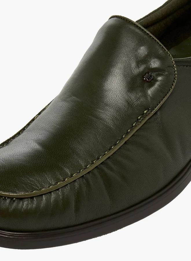 Pinosos Green Men Slip-On Genuine Leather Loafers for Men | Best Price UAE