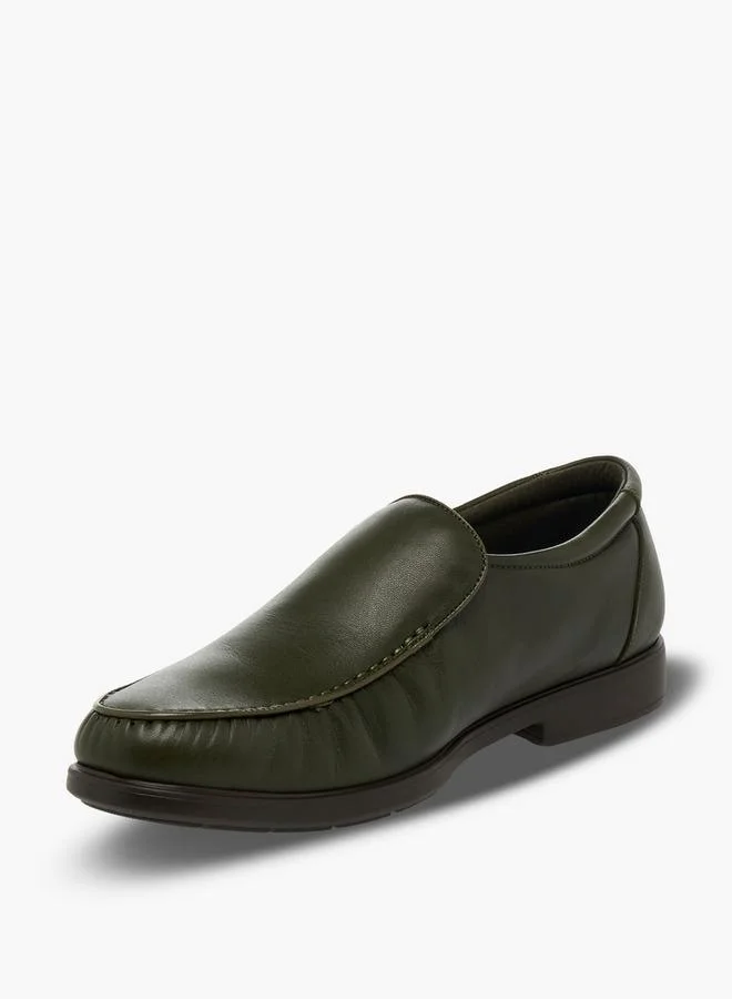Pinosos Green Men Slip-On Genuine Leather Loafers for Men | Best Price UAE