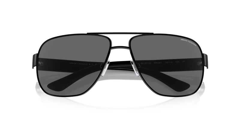 Armani Exchange A|X ARMANI EXCHANGE Men's AX2012S Rectangular Sunglasses, Matte Black/Grey Polarized, 62 mm - Image 5