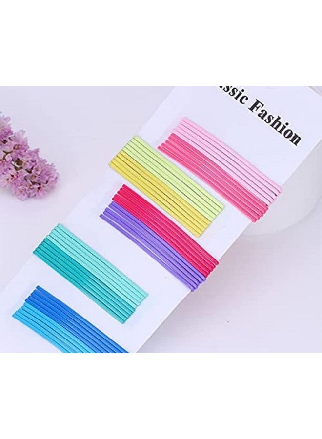 SUN Ring SUNRING Matte Hair Pin, Acrylic Hair Barrette, Thin Bobby Pin, Korean Hair Accessories, Clip, Hair Pins For kids girls Women (Pack of 35, Multicolor) - Image 1