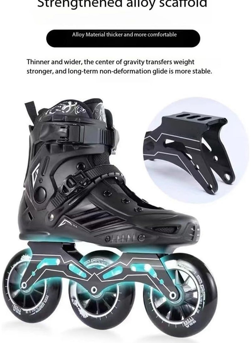 MONOGUE Inline Skates 3 Wheels 110mm Roller Skate Blades for Adults Professional Outdoor Speed Skates - Image 2