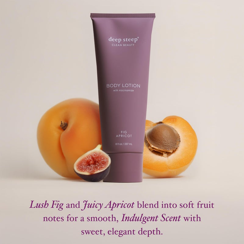 Deep Steep Body Lotion, Fig Apricot, 8 oz â€“ Moisturizer with Coconut Oil, Shea Butter, Argan Oil, Aloe Vera & Niacinamide â€“ Vegan, Clean Beauty, Daily Skin Hydration - Image 4
