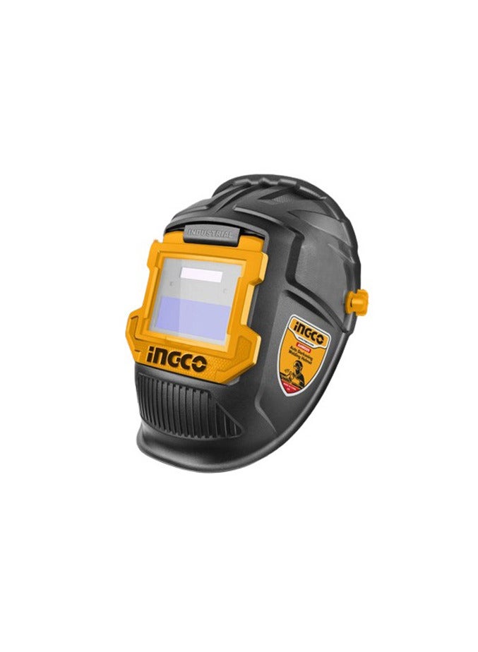 INGCO BUILDMATE Auto Darkening Welding Helmet 90x35mm Viewing Area Welder Face Shield Headgear Welding Visor Protection Mask, Model : AHM009 - Image 1