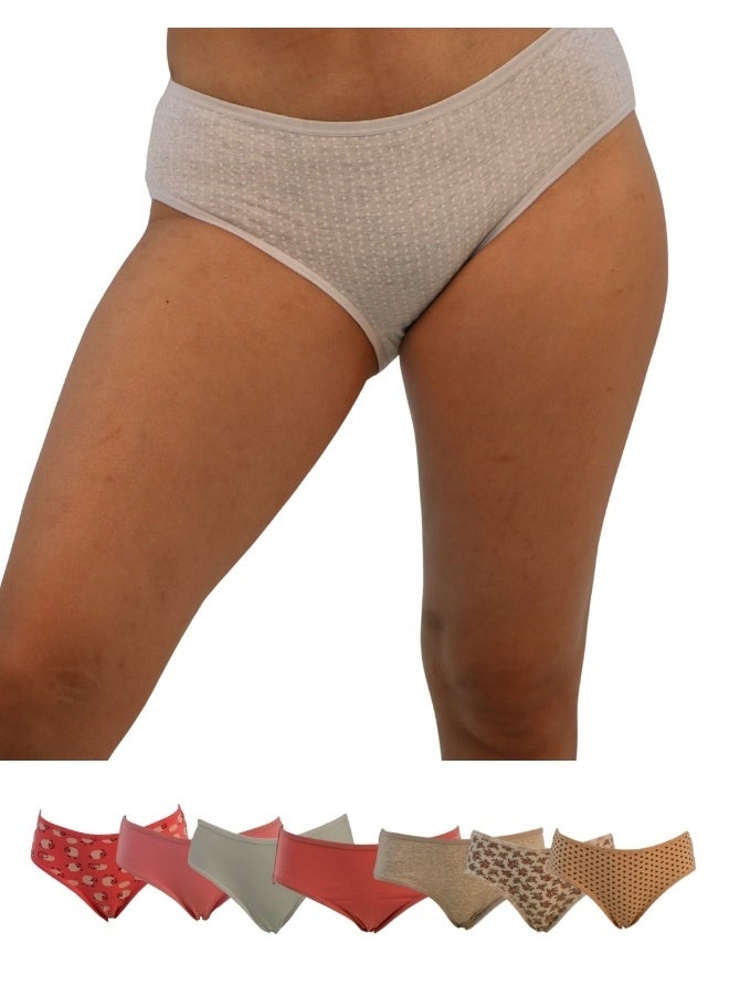 JOANNA JOANNA D111 Women's Multiple Design Mid Rise 8-Pack Panties, Multicolor  - Image 1