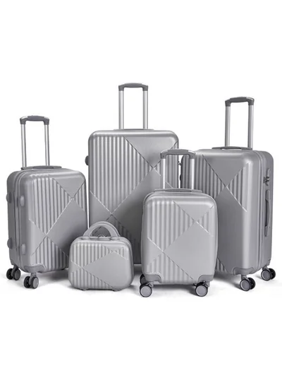LIMRA Travel Bags From limra it consists of 5 luggage bags with a modern design and a solid silver color