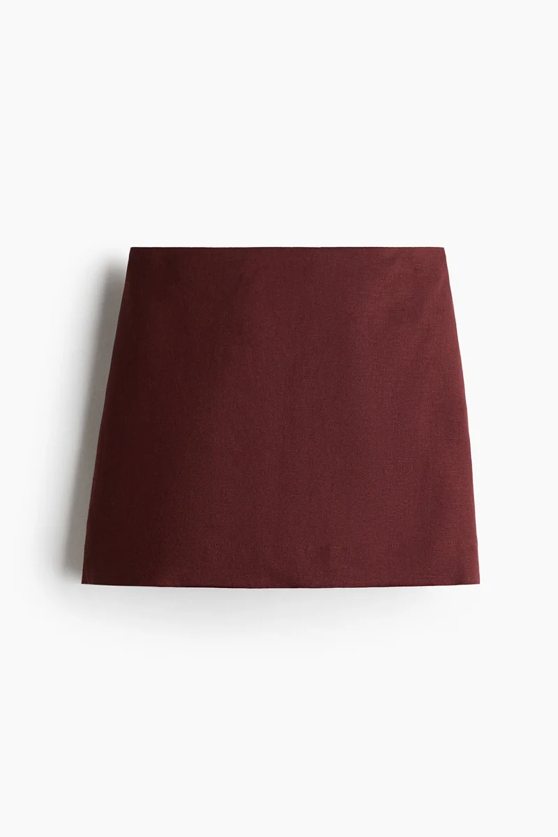 H&M Linen-blend mini skort
