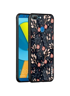 Honor 9 Lite Back Cover for Girls | Ultra Hybrid Printed Orange Blue Flower Glass Case | Soft TPU Sides with Anit-Skid Grip Protection (Flower 5)