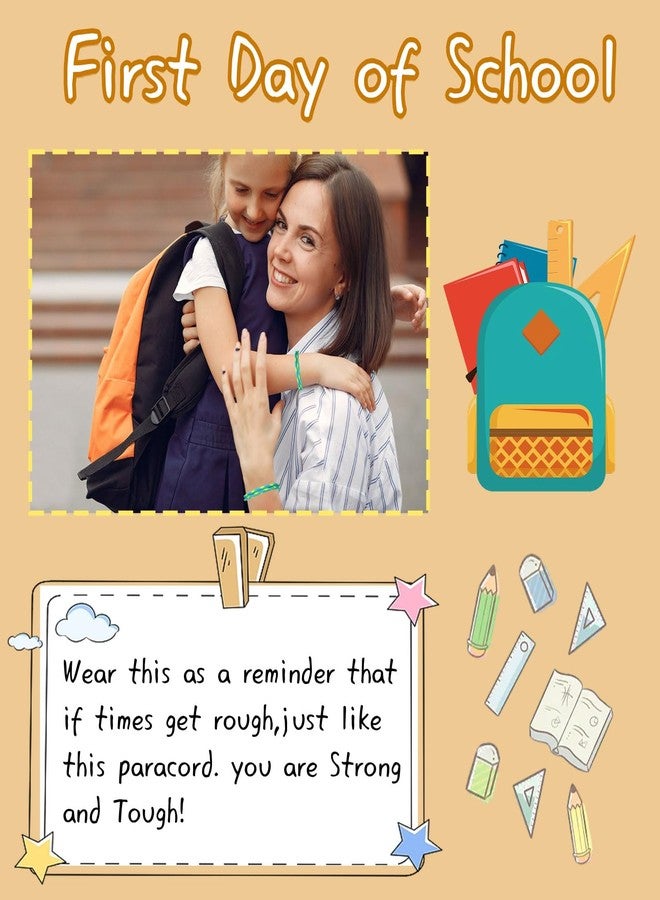 Tirdkid First Day of School Bracelet - Mommy and Me Paracord Bracelets for Boys, Perfect Back to School Gifts, Kindergarten & Preschool Bracelets - Image 3
