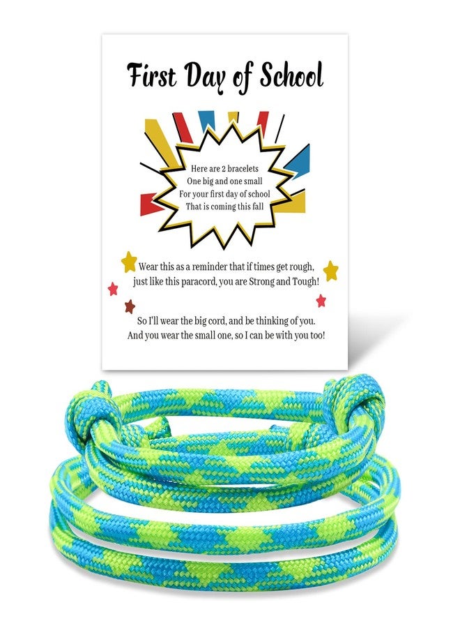 Tirdkid First Day of School Bracelet - Mommy and Me Paracord Bracelets for Boys, Perfect Back to School Gifts, Kindergarten & Preschool Bracelets - Image 1