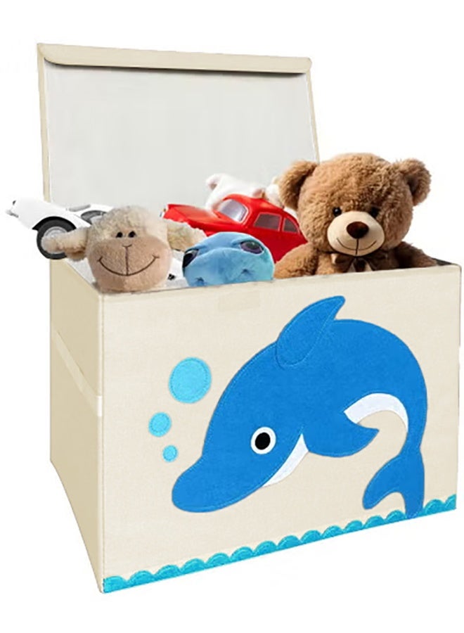 XiuWoo Collapsible Storage Box With Lid, Animal Storage Boxes, Portable, Large Toy Storage Unit for Children, Baby, Toddler, Great for storing toys, games, clothing more - Image 2