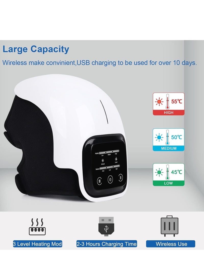 ELTRAZONE Sunyark Knee Massager - Rechargeable Wearable Knee Massager with Heat, Large LED Screen, Smart Electronic Device for Knee Joint Pain, Swelling, Injury, and Stiffness (Black) - Image 2