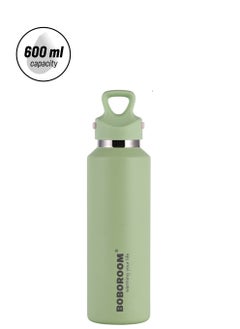 Thermal isulated Water Bottle 600 ML Stainless Steel Double Wall Vacuum insulated Water Bottles for Hot Cold Water Gym Bottle Flask Bottle Screwless Green.