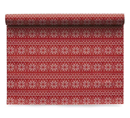 MY DRAP Washable And Reusable Cloth Placemat  177 x 126 in 6 Per Roll Cotton Noel